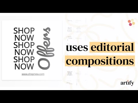 Create and use editorial compositions for your designs.
