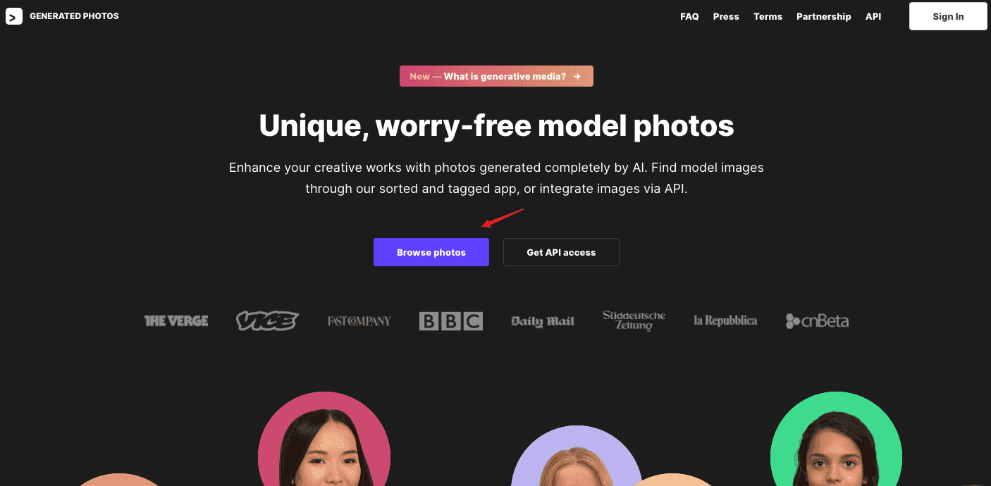 Generated Photos - 瀏覽圖片
