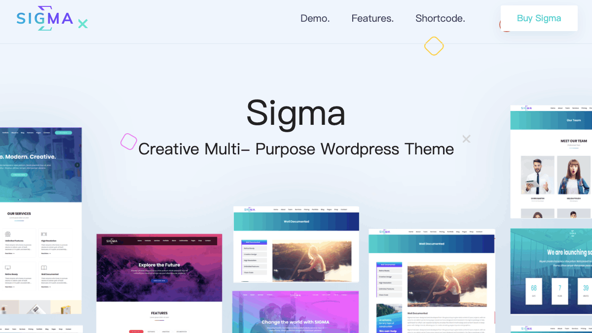 【WordPress 付費主題免費下載】Sigma - Multipurpose WordPress Theme