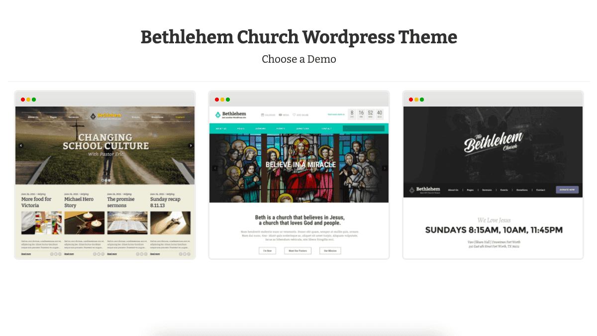 【WordPress 付費主題免費下載】Bethlehem - Church WordPress Theme