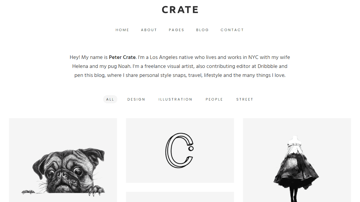 【WordPress 付費主題免費下載】Crate - Minimalist WordPress Theme