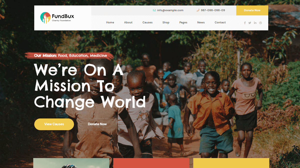 【WordPress 付費主題免費下載】Fundbux - Charity & Fundraise WordPress Theme