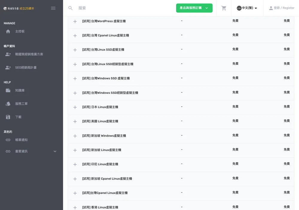 戰國策 WordPress + SSL 虛擬主機評價,亞洲雲端服務業的領導品牌台灣本土虛擬主機推薦心得 3 TechMoon 截圖|戰國策 NSS WordPress 主機免費試用 14 天申請頁