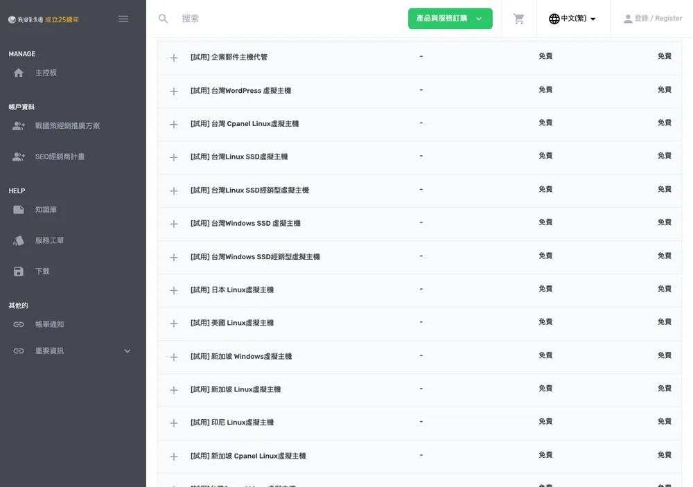 戰國策 WordPress + SSL 虛擬主機評價,亞洲雲端服務業的領導品牌台灣本土虛擬主機推薦心得 3 TechMoon 截圖|戰國策 NSS WordPress 主機免費試用 14 天申請頁