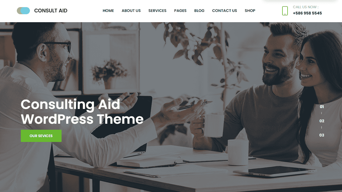 【WordPress 付費主題免費下載】Consult Aid : Business Consulting And Finance WordPress Theme