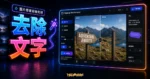 Clipdrop Text Remover 立即去除圖片中的文字！免註冊、免下載軟體，一鍵操作即可下載修飾過的圖片的 TechMoon 精選圖片，呈現去除文字主題、相關介面與科技感背景。