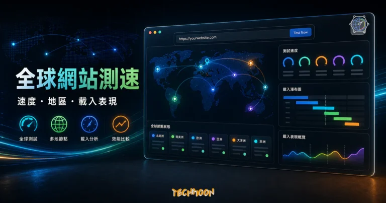 Fast or Slow 已關閉:免費全球測速工具替代方案與優化指南 2 Fast or Slow - 免費網站測速工具,從世界各地測試你的網站速度的 TechMoon 精選圖片,呈現Fast相關介面、重點標題與科技感背景。