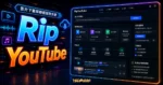 Rip YouTube 免費 YouTube 影片下載工具，快速將影片轉成 MP3 音樂與 MP4 影片並支援短網址快速下載的 TechMoon 精選圖片，呈現Rip YouTube主題、相關介面與科技感背景。
