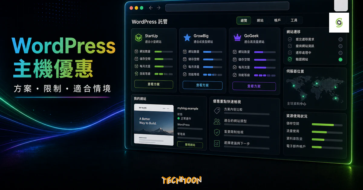 SiteGround for COVID-19 - WordPress 主機每月僅需 $0.33 美元,特惠 $0.99 美元即可購買 3 個月主機的 TechMoon 精選圖片,呈現Siteground For Covid 19相關介面、重點標題與科技感背景。