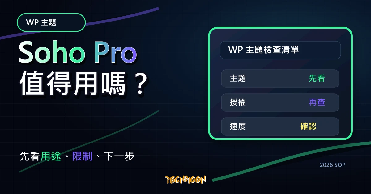 【WordPress 付費主題免費下載】Soho Pro - Photography Portfolio，TechMoon 2026 新版 SOP 精選圖片