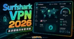 Surfshark VPN - 超過 65+ 個國家與 3200+ 個伺服器，支援無限制裝置綁定及高速網路的首選 VPN 翻牆工具的 TechMoon 精選圖片，呈現Surfshark VPN相關介面、重點標題與科技感背景。