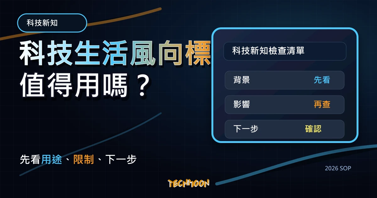 2025 科技生活風向標：VPN 為何是2025最值得投資的科技工具？，TechMoon 2026 新版 SOP 精選圖片