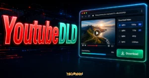 YoutubeDLD - 一鍵免費下載 Youtube 影片，在網址加上 DLD 即可 Download的 TechMoon 精選圖片，呈現YoutubeDLD相關介面、重點標題與科技感背景。