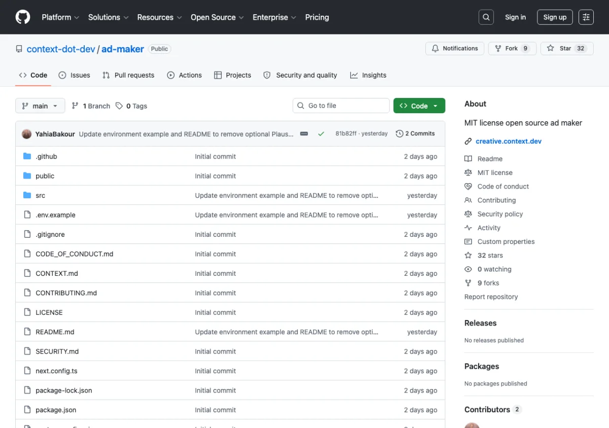 TechMoon 截圖｜Branda 在 GitHub 的專案頁，標示 MIT 授權並由 Context.dev 團隊維護