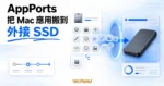 TechMoon 精選圖｜AppPorts 把 Mac 應用搬到外接 SSD，釋放內建儲存空間