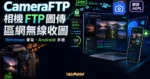 CameraFTP 精選圖片，呈現相機透過區網 FTP 將照片無線推送到 Windows 筆電與 Android 手機接收