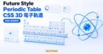 TechMoon 精選圖｜Future Style Periodic Table 開源元素週期表與 CSS 3D 電子軌道視覺化
