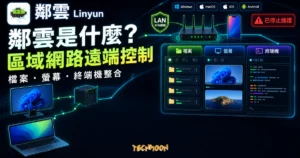 鄰雲精選圖片，呈現區域網路內設備互聯、檔案、螢幕與終端機整合的遠端控制工具