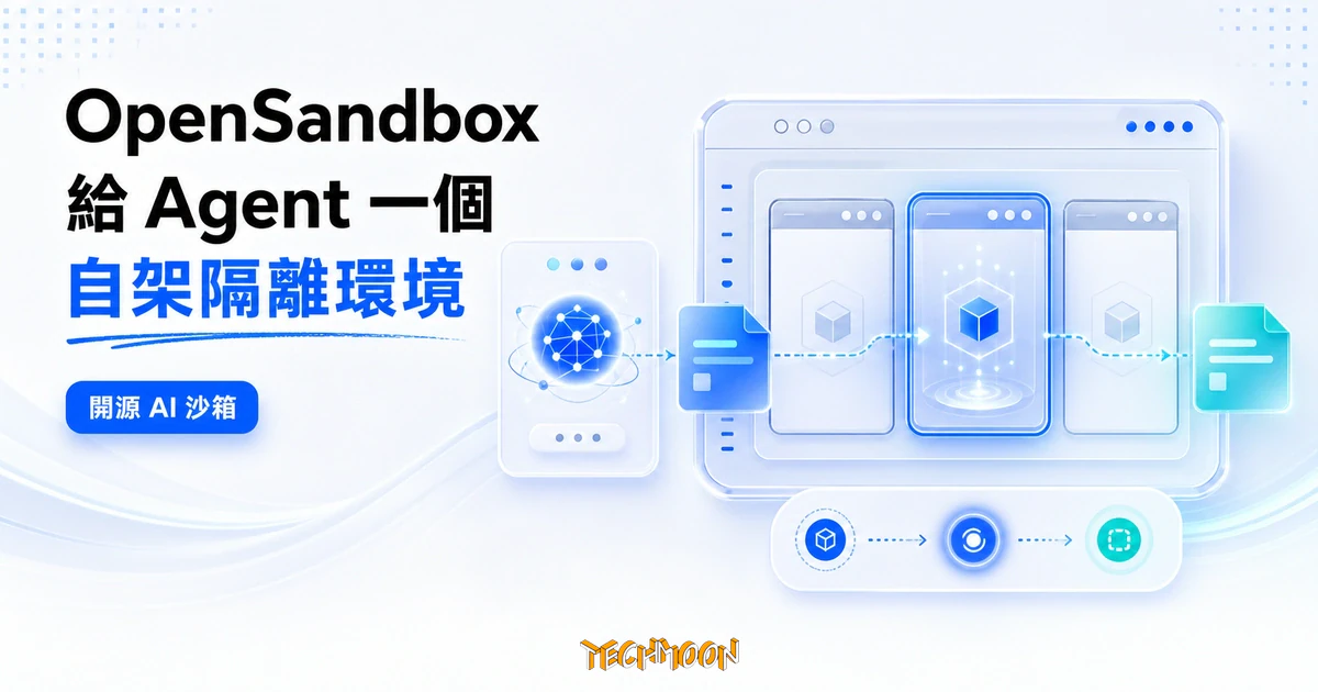 TechMoon 精選圖｜OpenSandbox 為 AI Agent 提供可自架的隔離執行環境