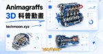 TechMoon 精選圖｜3D 剖面動畫科普：引擎、機械錶與發動機的立體拆解圖解