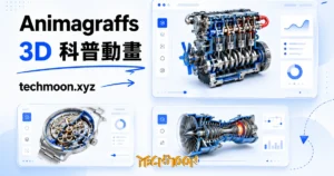 TechMoon 精選圖｜3D 剖面動畫科普：引擎、機械錶與發動機的立體拆解圖解