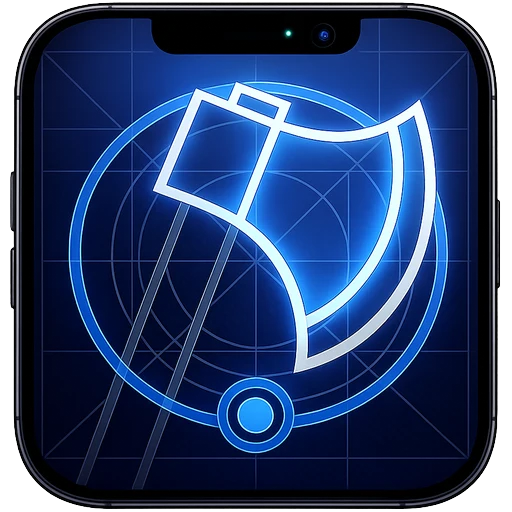 TechMoon 軟體工具圖｜AXe CLI 的 App 圖示，斧頭造型標誌，這個工具會透過 axe init 安裝成 Claude Code 等 AI agent 的 skill。