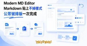 TechMoon 精選圖｜開源 Markdown 編輯器把稿件轉成微信公眾號彩色排版，樣式行內注入剪貼簿