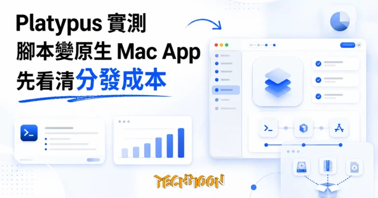TechMoon 精選圖｜Platypus 開源工具把命令列腳本包成 macOS 原生 App