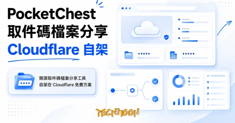 TechMoon 精選圖｜開源取件碼檔案分享工具自架在 Cloudflare 免費方案