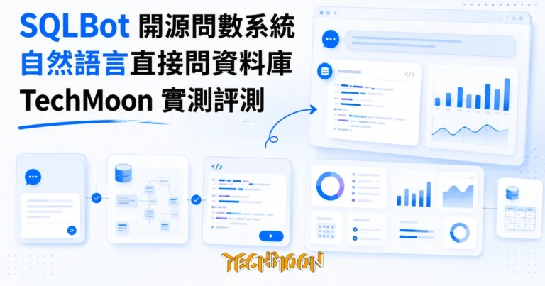 TechMoon 精選圖｜開源問數系統 SQLBot：用中文自然語言對話直接查詢資料庫，對話生成 SQL 與圖表