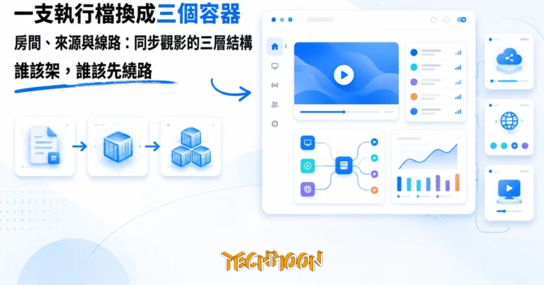 TechMoon 精選圖｜SyncTV 開源遠端同步觀影平台，多人一起看電影與直播