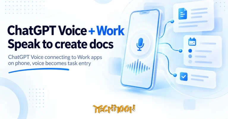 ChatGPT Voice 接上 Work:手機用說的建文件,額度這樣扣 9 TechMoon 精選圖|ChatGPT Voice connecting to Work apps on phone, voice becomes task entry