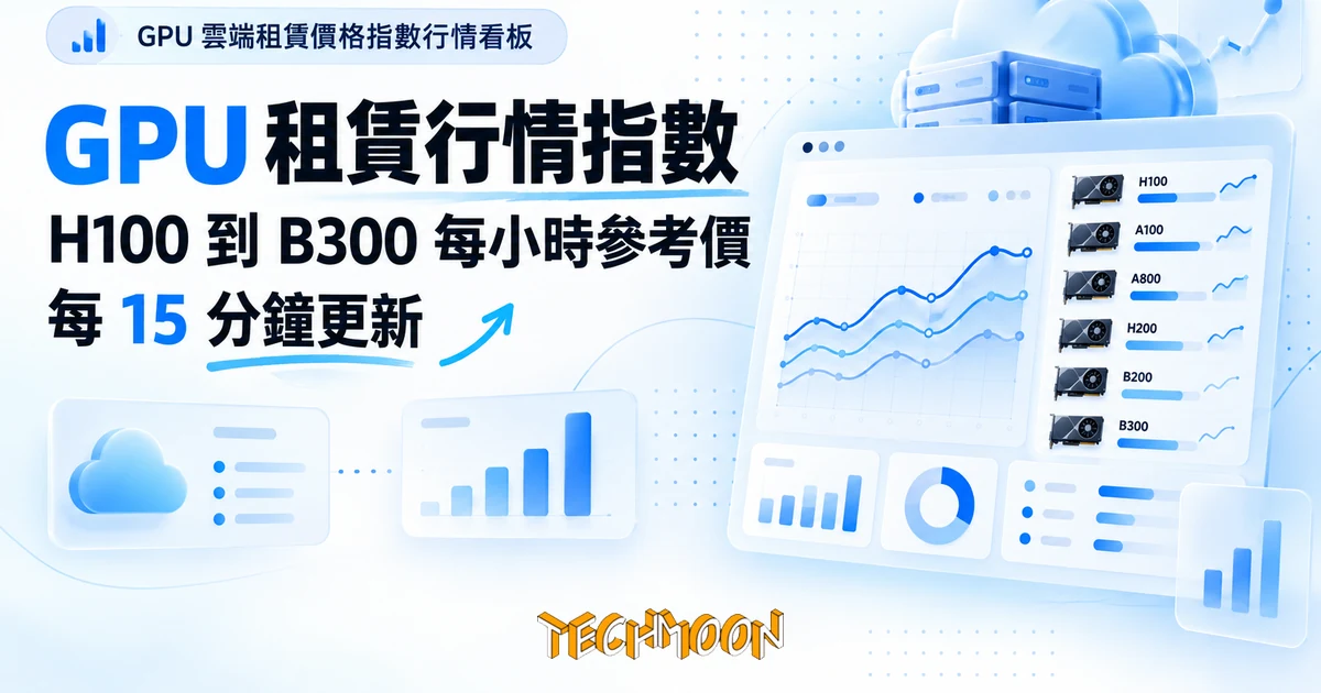 Computable GPU Index 開源 GPU 租賃價格指數,把報價對上公開行情 1 TechMoon 精選圖|GPU 雲端租賃價格指數行情看板