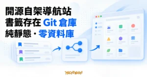 TechMoon 精選圖｜發現導航開源自架書籤網站，以 Git 倉庫、純靜態頁面與零資料庫工作流程呈現