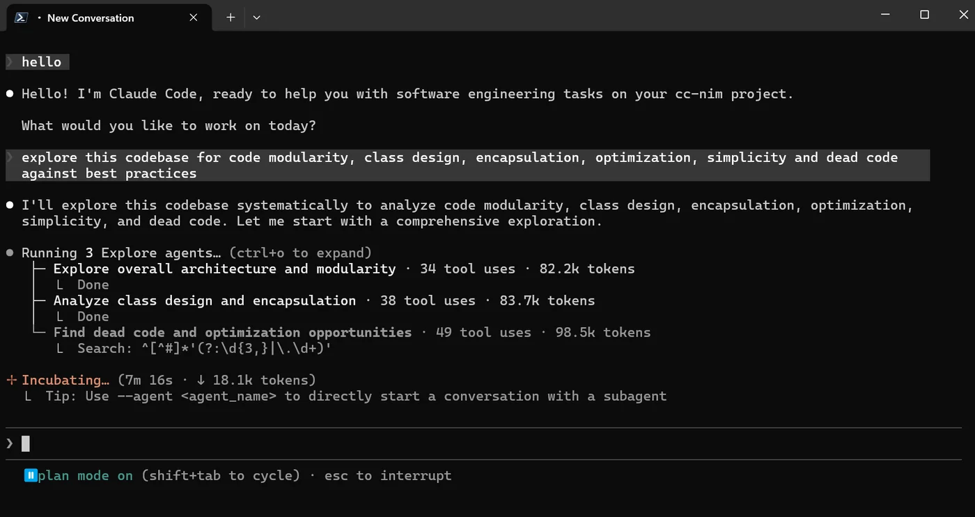 讓 Claude Code 自由切換模型的開源路由器 Free Claude Code 2 Claude Code 終端機操作畫面,模型請求由 Free Claude Code 本機代理轉發應答