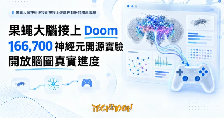 TechMoon 精選圖｜果蠅大腦神經連接組被接上遊戲控制器的開源實驗