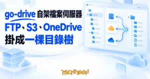 TechMoon 精選圖｜go-drive 開源自架檔案伺服器，把 FTP、S3、OneDrive 掛成同一棵目錄樹