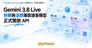 TechMoon 精選圖｜Google Gemini 3.8 Live 語音 AI 模型開放 API，快聊與深想雙型號