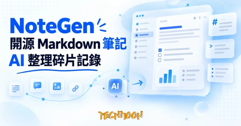 NoteGen:開源 Markdown 筆記工具,AI 把碎片記錄整理成筆記 10 TechMoon 精選圖|NoteGen 開源 Markdown 筆記工具,AI 把碎片記錄整理成筆記