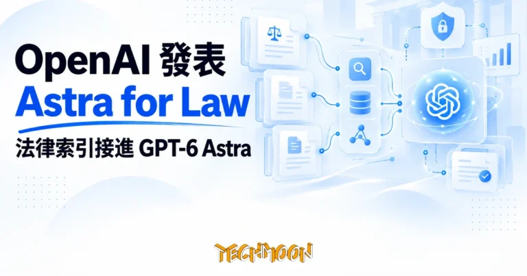 TechMoon 精選圖｜OpenAI 發表 Astra for Law，GPT-6 Astra 換上法律檢索索引與保密治理的律所專用基座