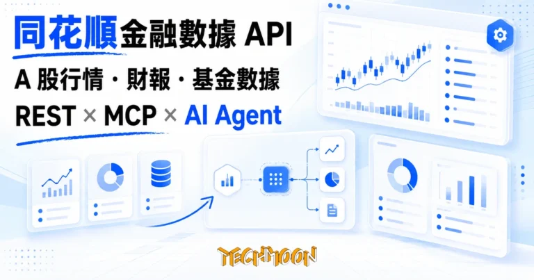 TechMoon 精選圖｜同花順金融資料 API：把 A 股行情與財報資料接給 AI Agent 的官方服務實測