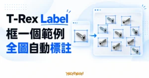 TechMoon 精選圖｜T-Rex Label 框選一個範例物件後，自動框出整張圖中相似目標的概念畫面。