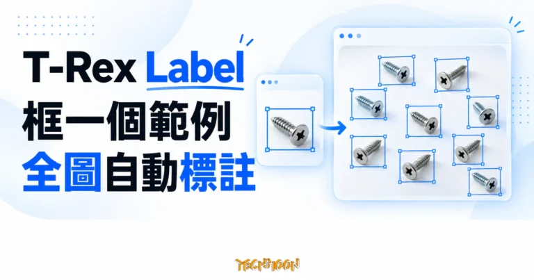 TechMoon 精選圖｜T-Rex Label 框選一個範例物件後，自動框出整張圖中相似目標的概念畫面。