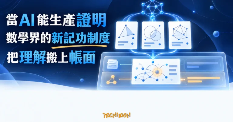 TechMoon 精選圖｜AI 產生數學證明後，數學界把有動機的解釋與理解成果納入新的學術記功制度