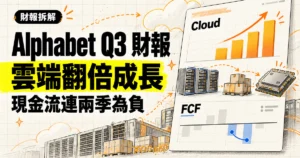 TechMoon 精選圖｜Alphabet 2026 年第三季 Google Cloud 營收翻倍成長，自由現金流則連續兩季為負。