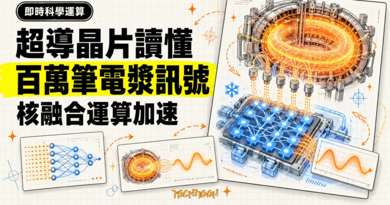 TechMoon 精選圖｜Brookhaven 超導神經網路晶片即時處理核融合電漿每秒百萬筆高速訊號。
