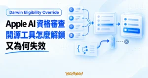 TechMoon 精選圖｜Darwin Eligibility Override 透過資格答案覆寫機制，曾讓 Mac 繞過 Apple Intelligence 功能審查。
