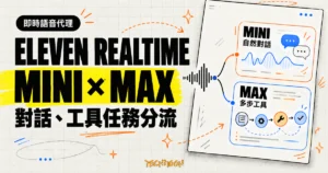 TechMoon 精選圖｜Eleven Realtime Mini 與 Max 即時語音代理，語音對話與工具任務分兩款
