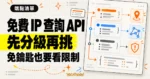 TechMoon 精選圖｜免費 IP 查詢 API 端點依用途與限制分級，協助開發者挑選免鑰匙服務。