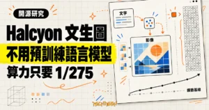 TechMoon 精選圖｜Halcyon 不預訓練語言模型，以分離的語言理解與影像生成模組呈現低算力文生圖研究